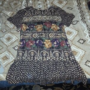 Carole Little Black and Gold Floral Dress